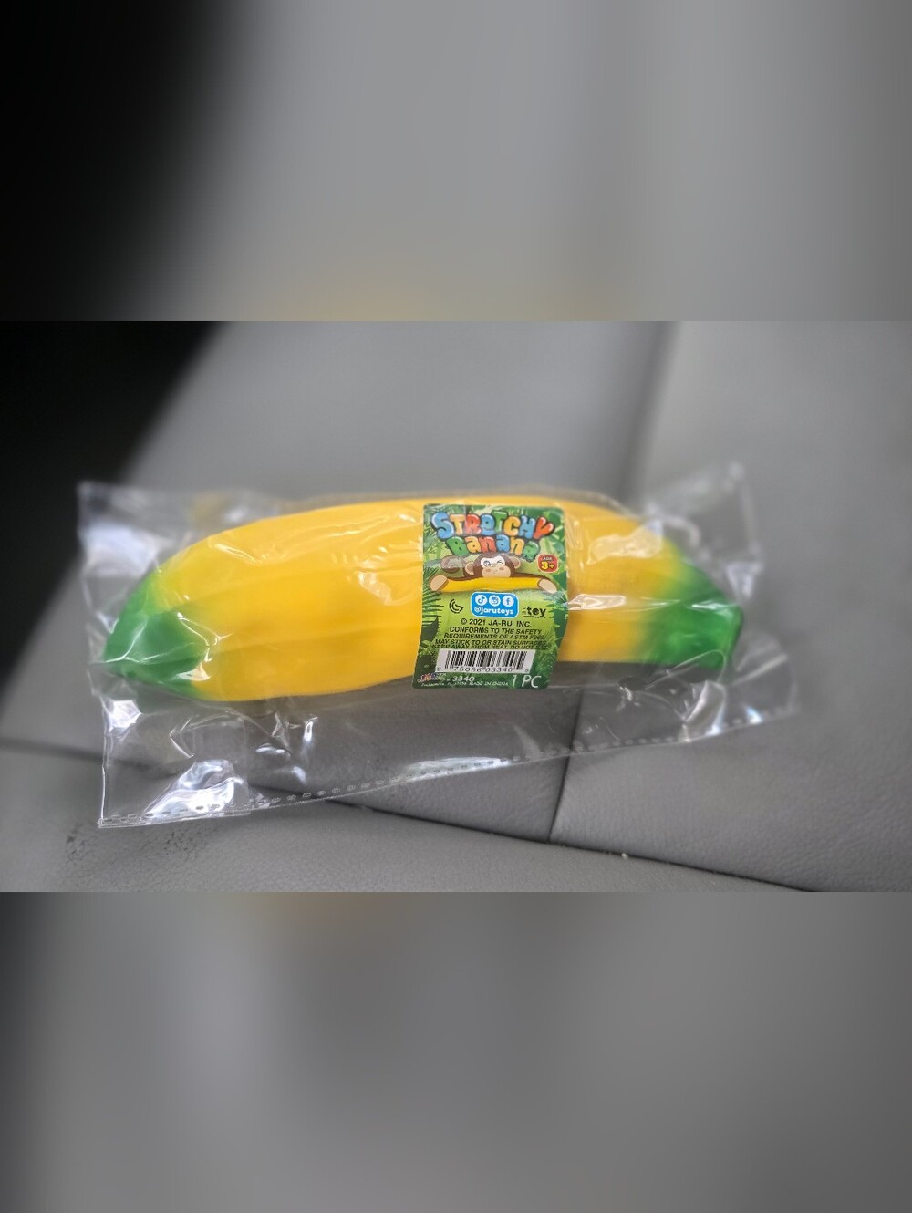 Stretch Banana Ja-Ru Stretchy Anxiety Sensory Fidget Toy Stress Relief 7" NEW